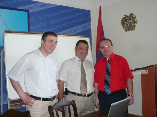 Authors of the National Statistical Master Plan - Narek Sahakyan, Vahe Mambreyan and Vardan Aghbalyan