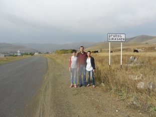 Our researchers (Meline Torosyan, Varantsov Gevorgyan, Seda Ananyan) in Jrashen community (Lori Marz)