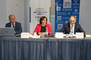 Vardan Aghbalyan (AM Partners), Sona Ayvazyan (Transparency International), Gegham Gevorgyan (SCPEC)